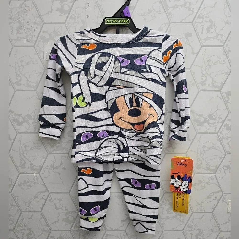 Disney Mickey Mouse Toddler Halloween Pajama Set, 2-Piece, Size 12M